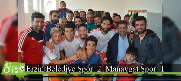 Erzin Belediye Spor: 2   Manavgat Spor: 1