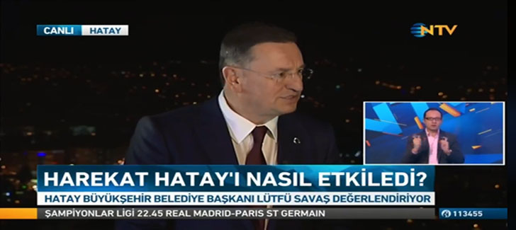 Başkan Savaş NTV Ekranlarında Hatay'ı Anlattı
