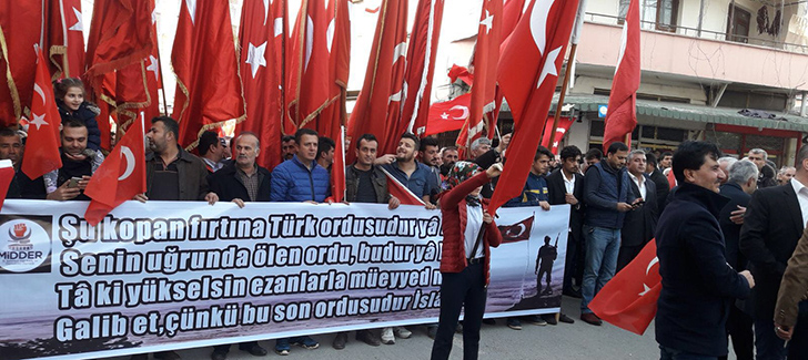 Hatay'da Afrin Şehitlerine Saygı, Mehmetçiğe Moral Yürüyüşü 
