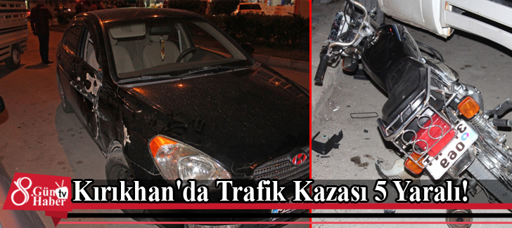 Kırıkhan'da Trafik Kazası 5 Yaralı!