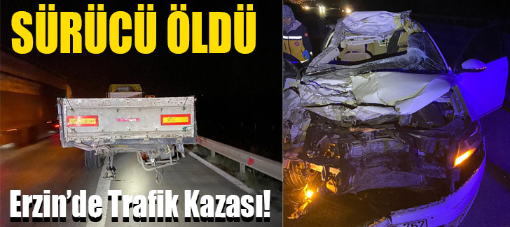 Erzin’de trafik kazasında otomobil sürücüsü öldü