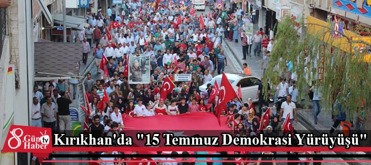 Kırıkhan'da '15 Temmuz Demokrasi Yürüyüşü'