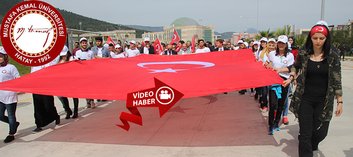 Mustafa Kemal Üniversitesinden Afrin Zaferi Yürüyüşü
