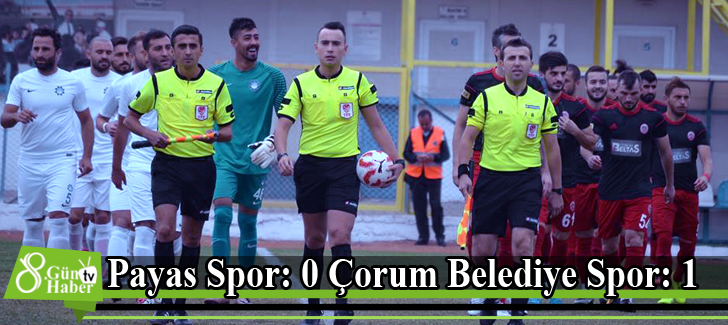 Payas Spor: 0 Çorum Belediye Spor: 1