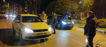 Kırıkhan'da sokağa çıkma kısıtlaması dolayısıyla denetim yapıldı