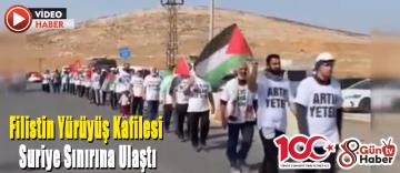 Filistin Yürüyüş Kafilesi Suriye Sınırına Ulaştı