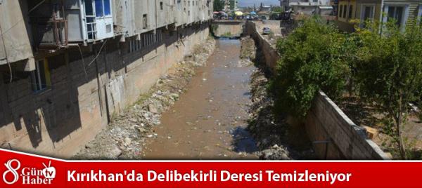 Kırıkhan'da Delibekirli Deresi Temizleniyor
