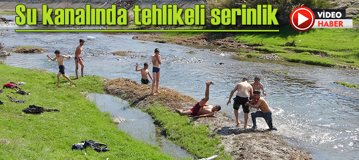Osmaniyede su kanalında tehlikeli serinlik