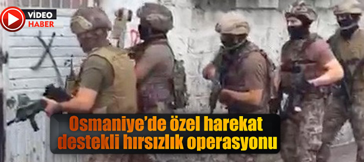 Osmaniye’de özel harekat destekli hırsızlık operasyonu