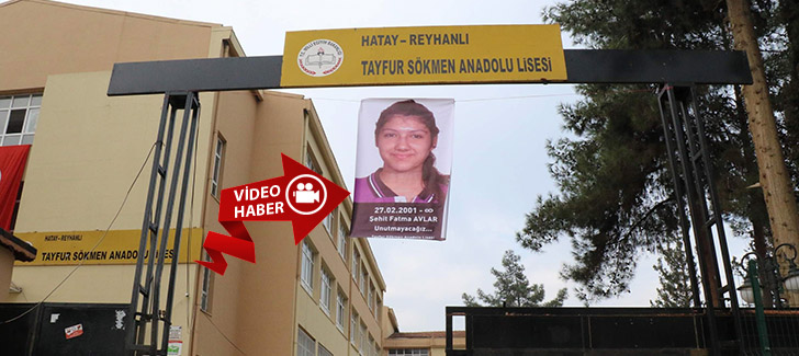  Şehit Fatma Avlar'ın Fotoğrafı Okuluna Asıldı