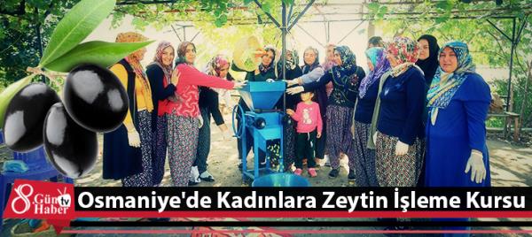  Osmaniye'de kadınlara zeytin işleme kursu