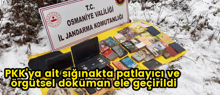 PKKya ait sığınakta patlayıcı ve örgütsel doküman ele geçirildi