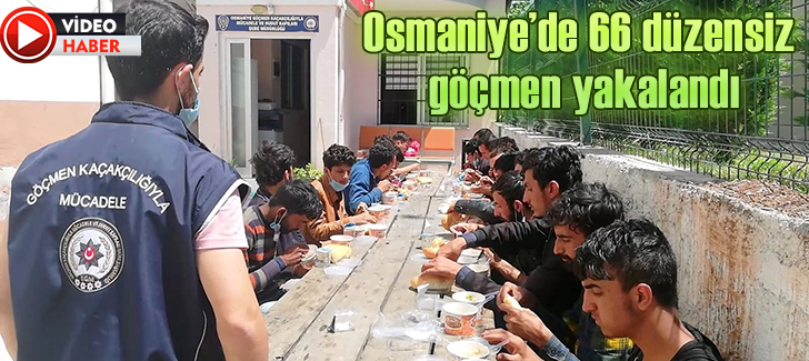 Osmaniyede 66 düzensiz göçmen yakalandı