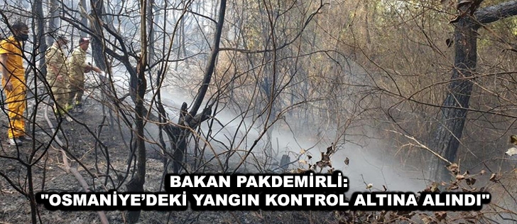 Bakan Pakdemirli: 'Osmaniyedeki yangın kontrol altına alındı'