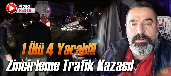 Osmaniyede zincirleme trafik kazası 1 ölü, 4 yaralı
