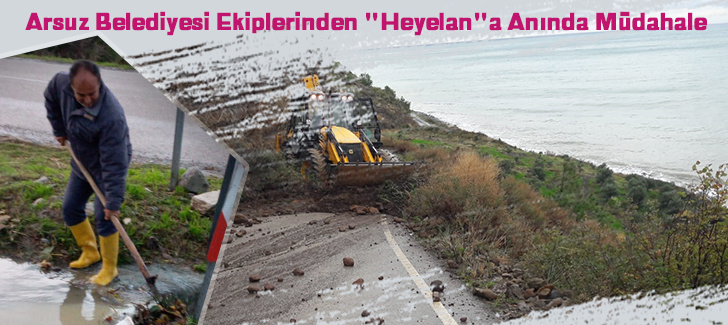 Arsuz Belediyesi Ekiplerinden 'Heyelan'a Anında Müdahale