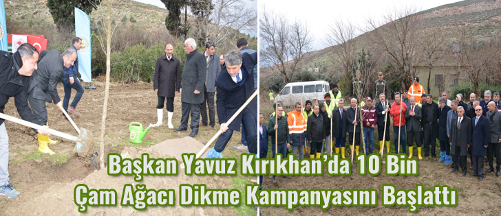 Başkan Yavuz Kırıkhanda 10 Bin Çam Ağacı Dikme Kampanyasını Başlattı