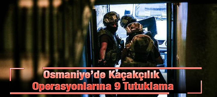  Osmaniyede kaçakçılık operasyonlarına 9 tutuklama