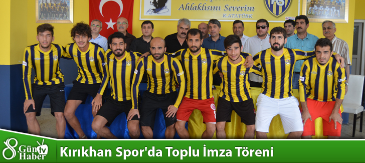 Kırıkhan Spor'da Toplu İmza Töreni