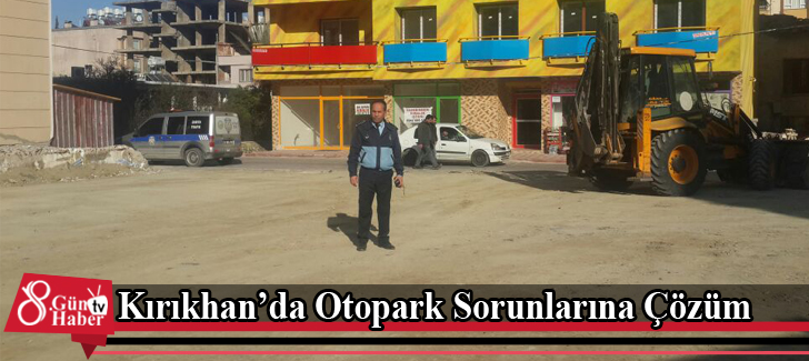 Kırıkhan'da otopark Sorunlarına Çözüm