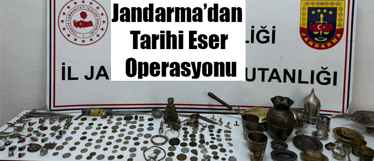 Jandarma’dan Tarihi Eser Operasyonu
