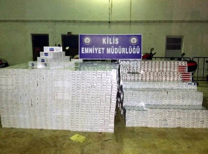 Kilis'te 68 Bin Paket Kaçak Sigara Ele Geçirildi