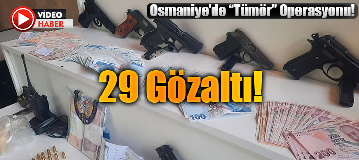 Osmaniye’de ‘Tümör’ operasyonu: 29 gözaltı