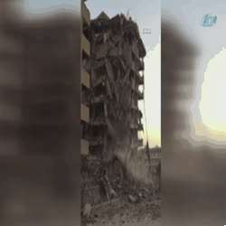 120 kilo patlayıcının yıkamadığı bina tek darbeyle yıkıldı