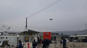 Sınırda helikopter ve ambulans hareketliliği